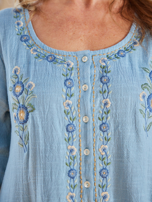 April Cornell Kerala Caftan - Blue