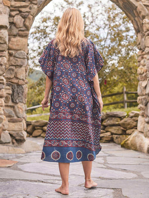 April Cornell Meditation Caftan - Indigo Red