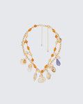Finesse Chantara Gold MultI Shell Charm Necklace