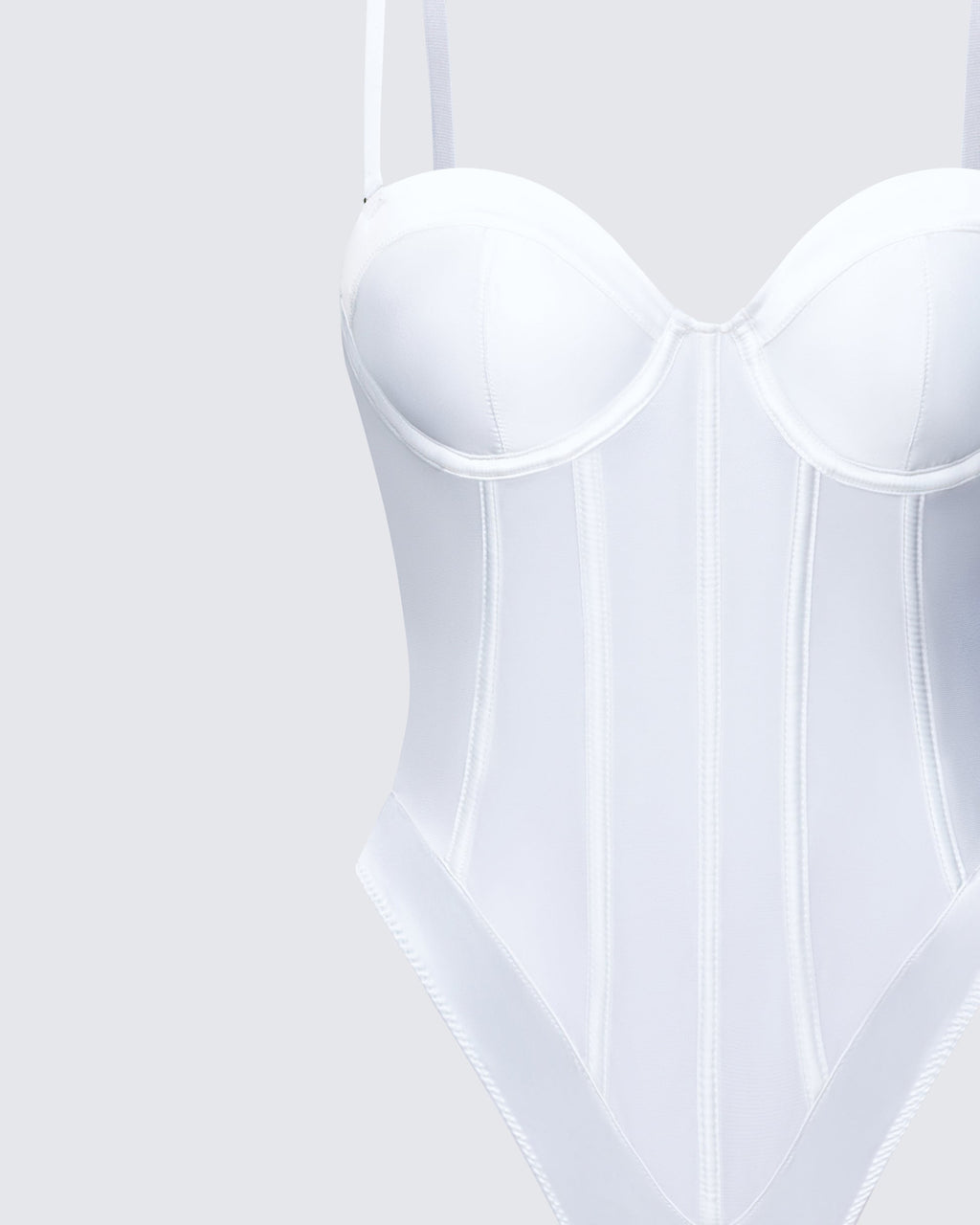 Finesse Cinderella Mesh Detachable Strap Bodysuit