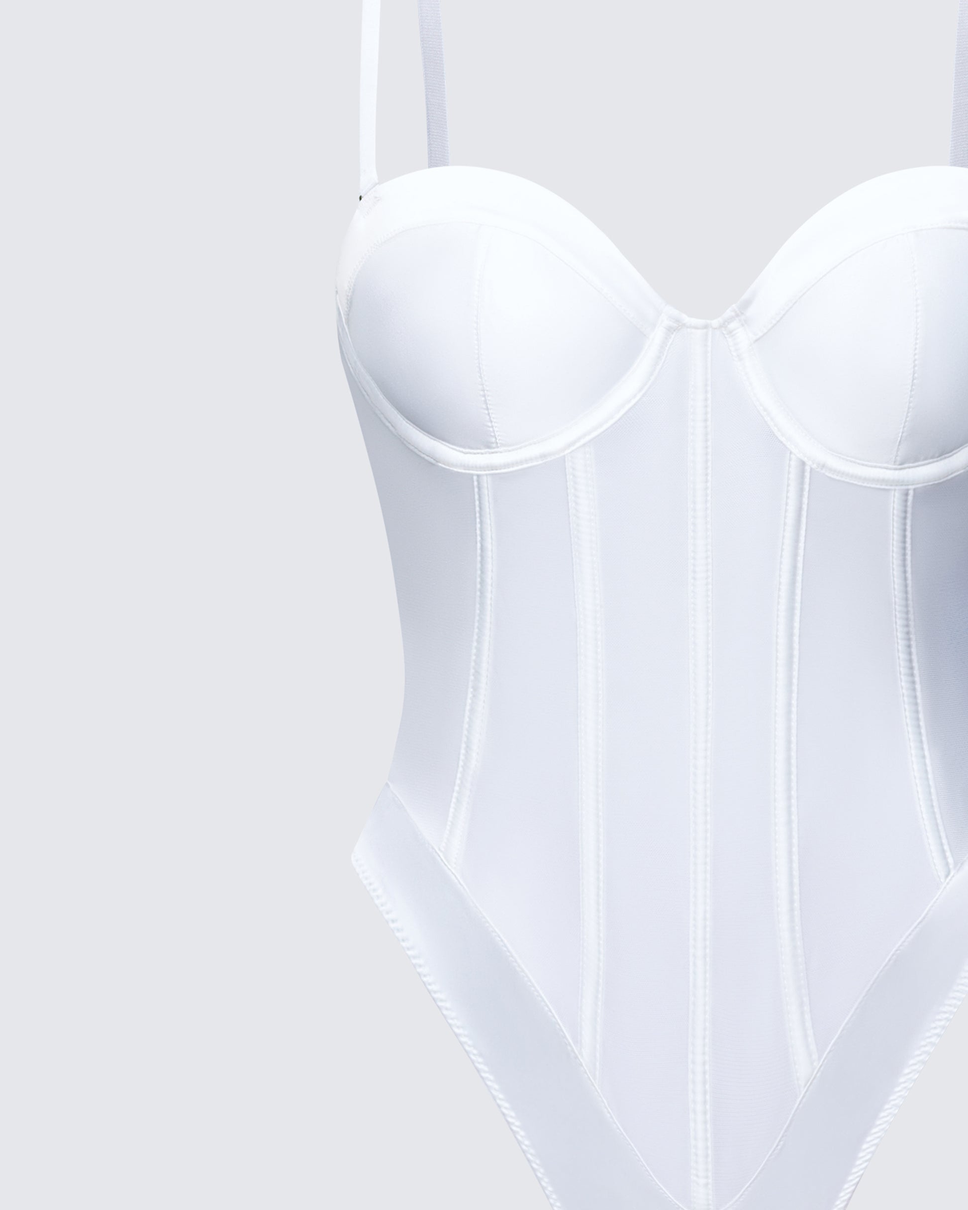 Finesse Cinderella Mesh Detachable Strap Bodysuit