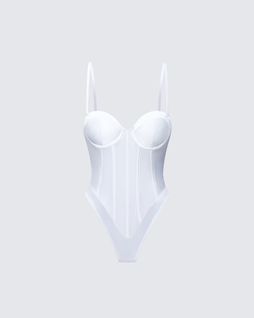 Finesse Cinderella Mesh Detachable Strap Bodysuit