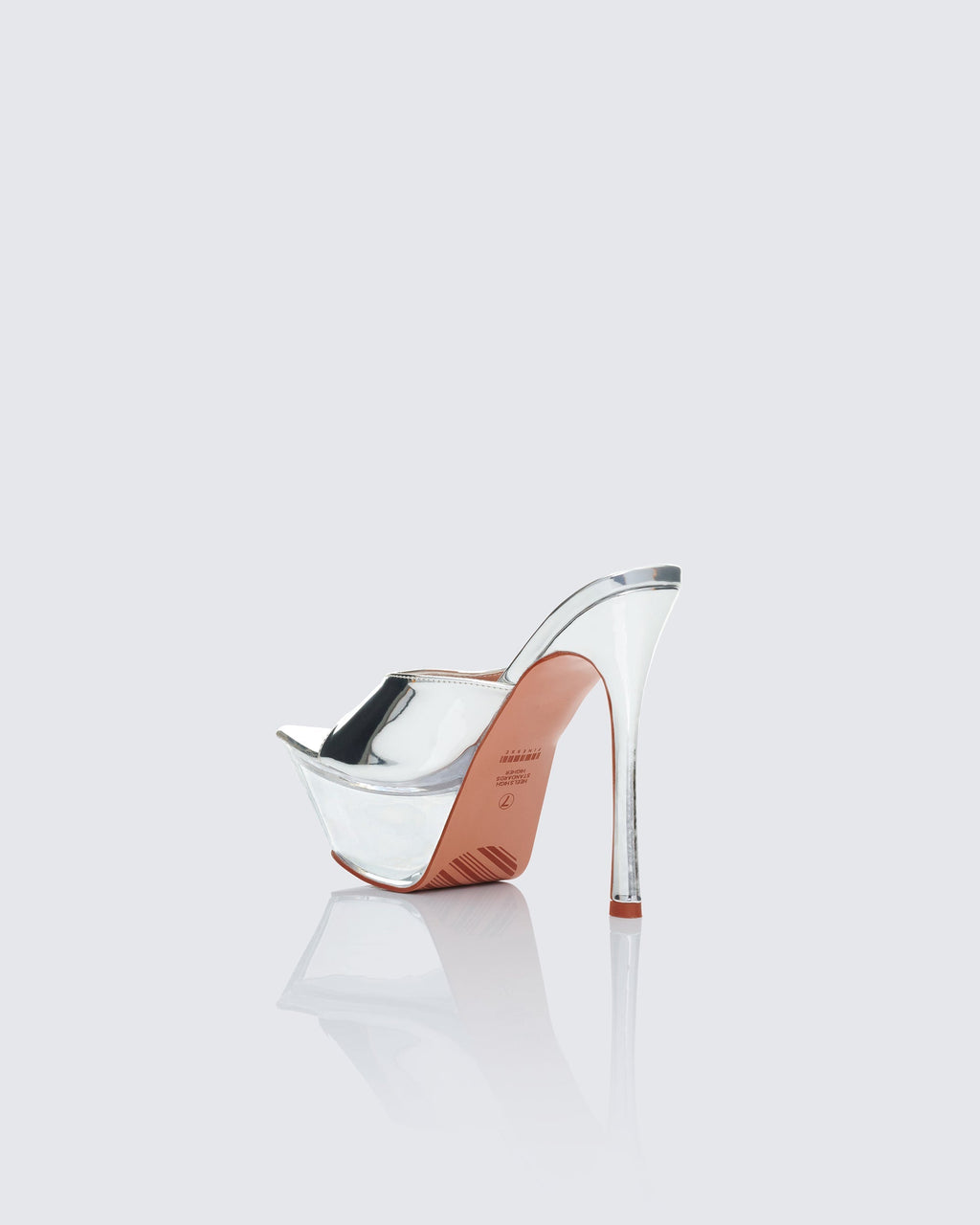 Finesse Clover Clear Perspex Pointed Platform Mules