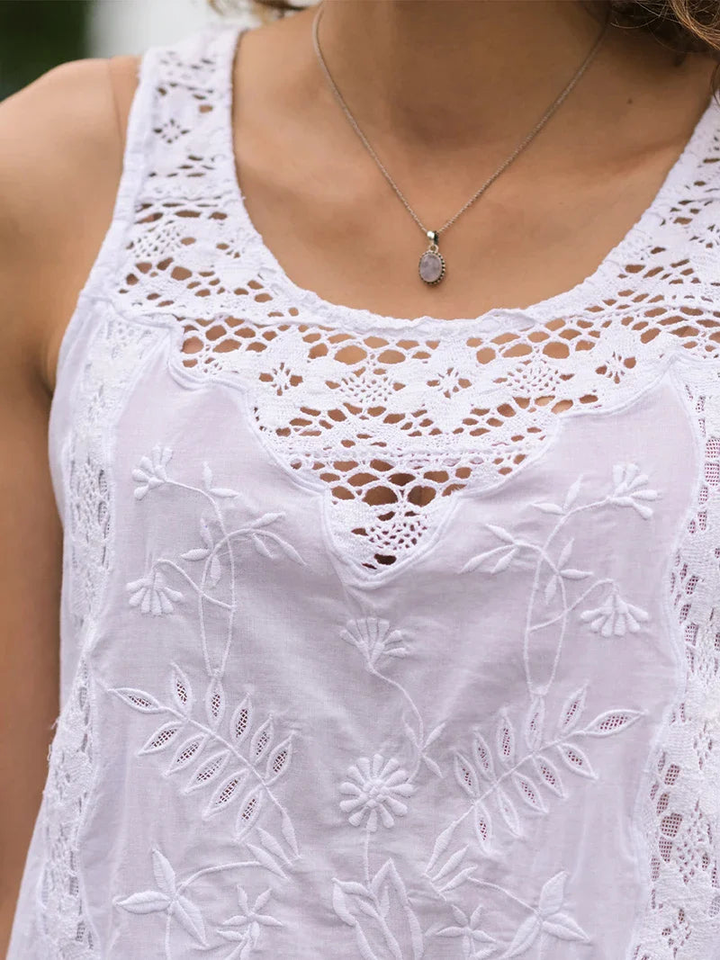 April Cornell Anglaise Camisole - White