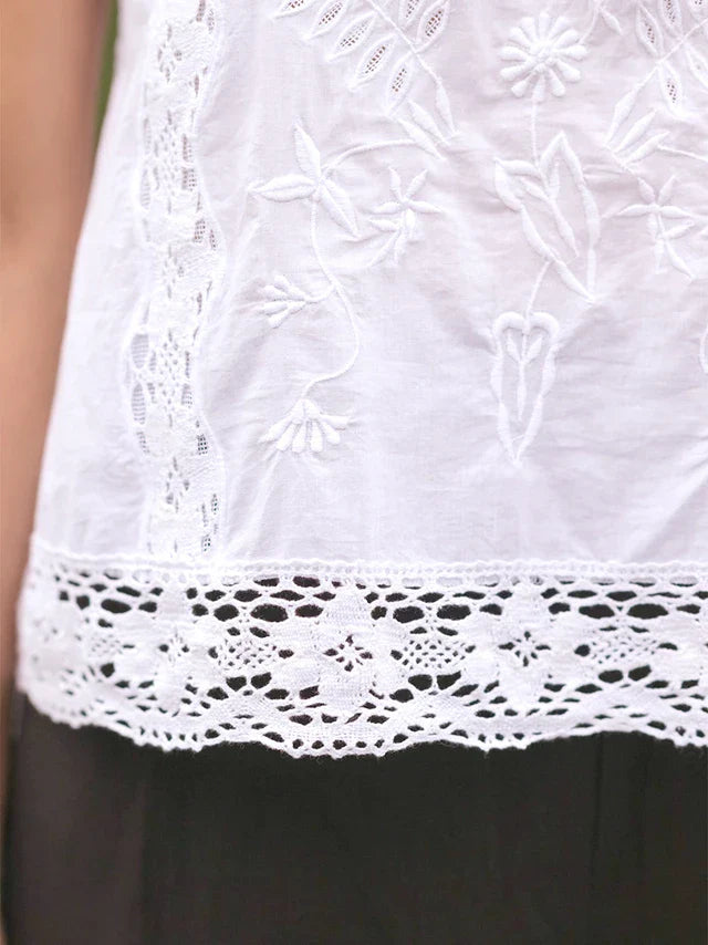 April Cornell Anglaise Camisole - White