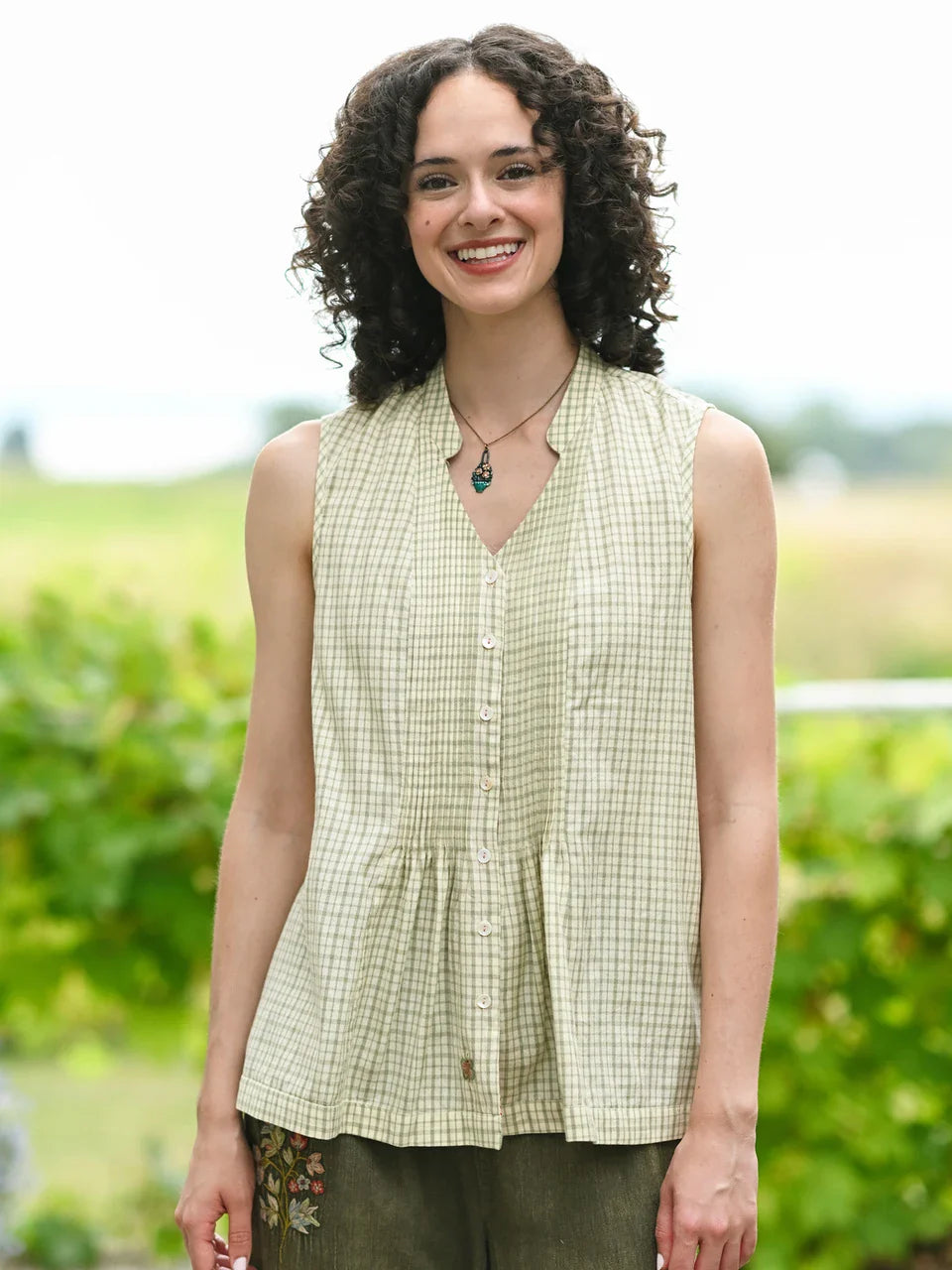 April Cornell Cottage Essence Camisole - Sage