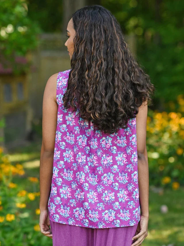 April Cornell Elizabeth's Garden Blouse - Purple Orchid
