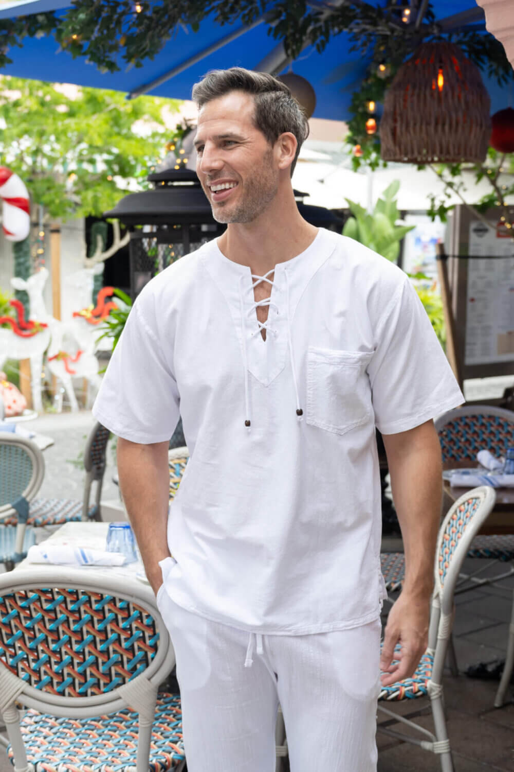 Cotton Natural Men's Hawaii Shirt