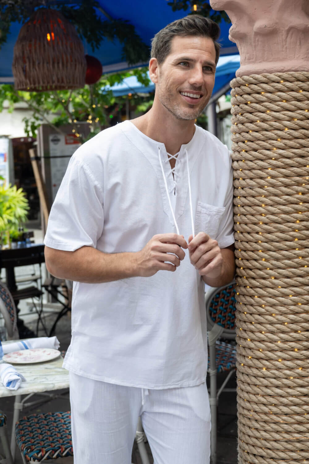 Cotton Natural Men's Hawaii Shirt