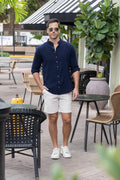 Cotton Natural Men's Luigi Dark Blue Shirt