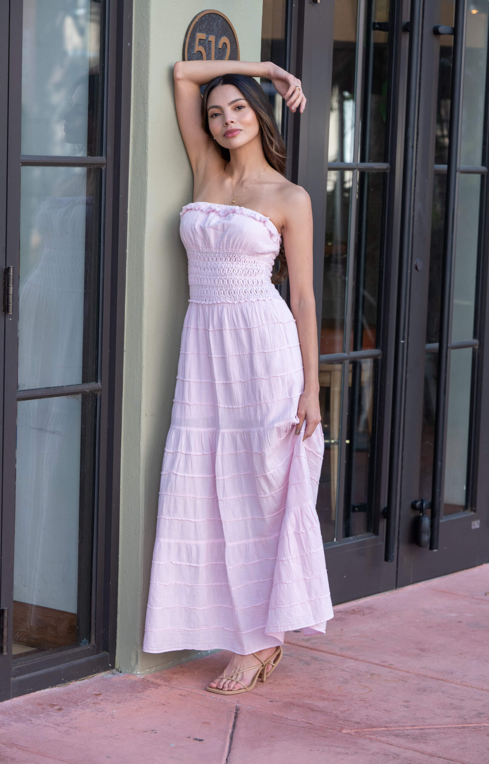 Cotton Natural Women's Nice Blush Pink Dress