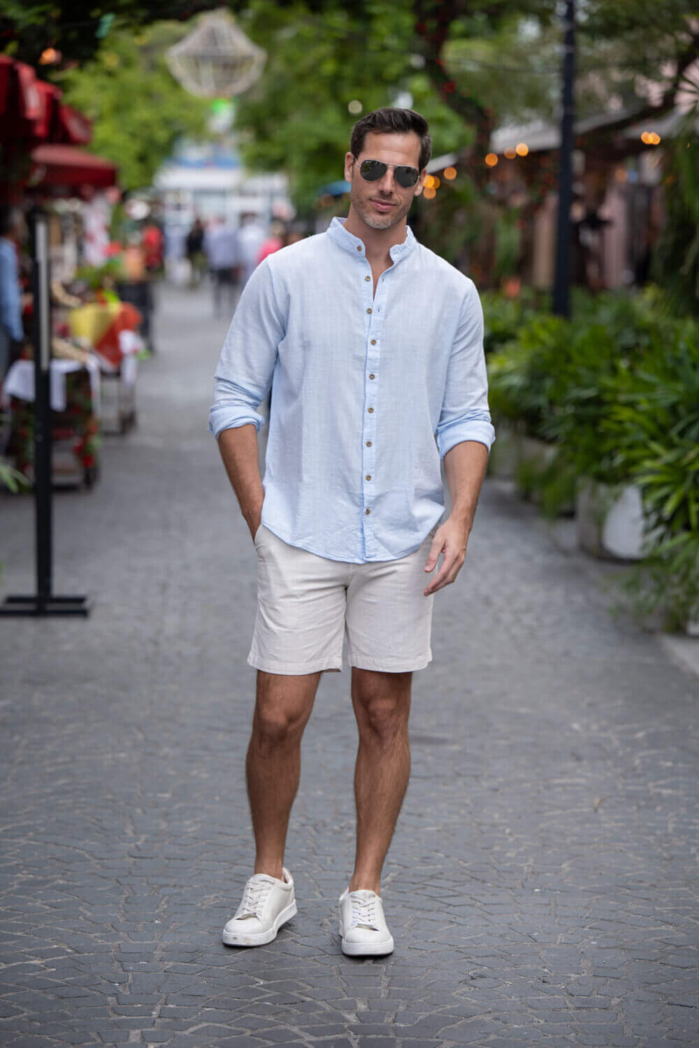 Cotton Natural Men's Luigi Light Blue Shirt