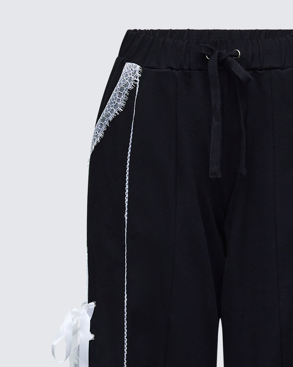 Finesse Corbyn Black Lace Window Sweatpants