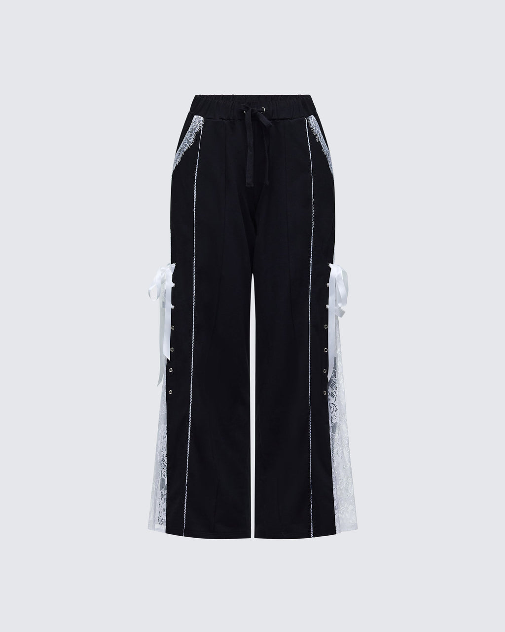 Finesse Corbyn Black Lace Window Sweatpants