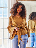 April Cornell Symphony Satin Cover Up - Gold