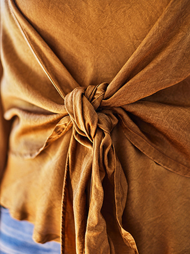 April Cornell Symphony Satin Cover Up - Gold