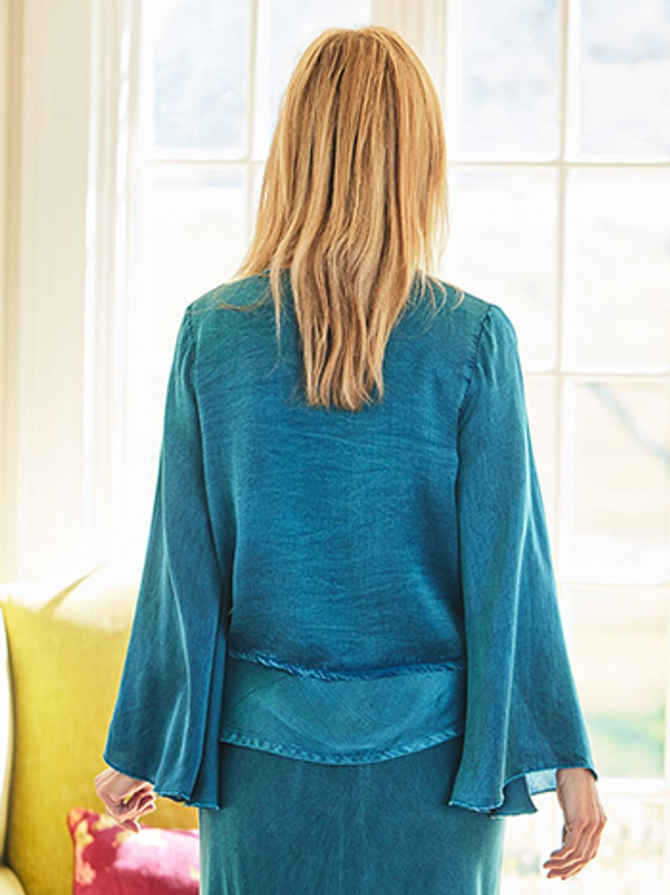 April Cornell Symphony Satin Cover Up - Teal