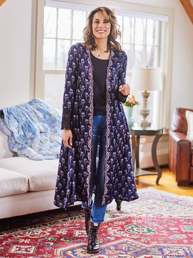 April Cornell Indigo Court Cover Up