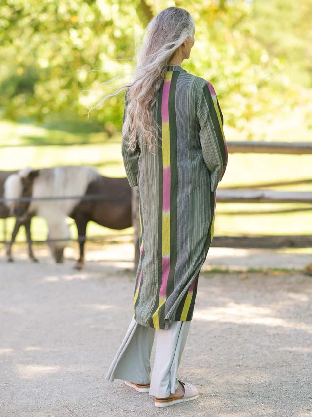 April Cornell Rainforest Stripe Duster - Green