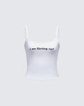 Finesse Callie Slogan Jersey Cami Top