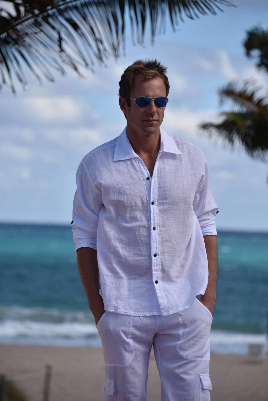 Cotton Natural Men's Harbor Shirt
