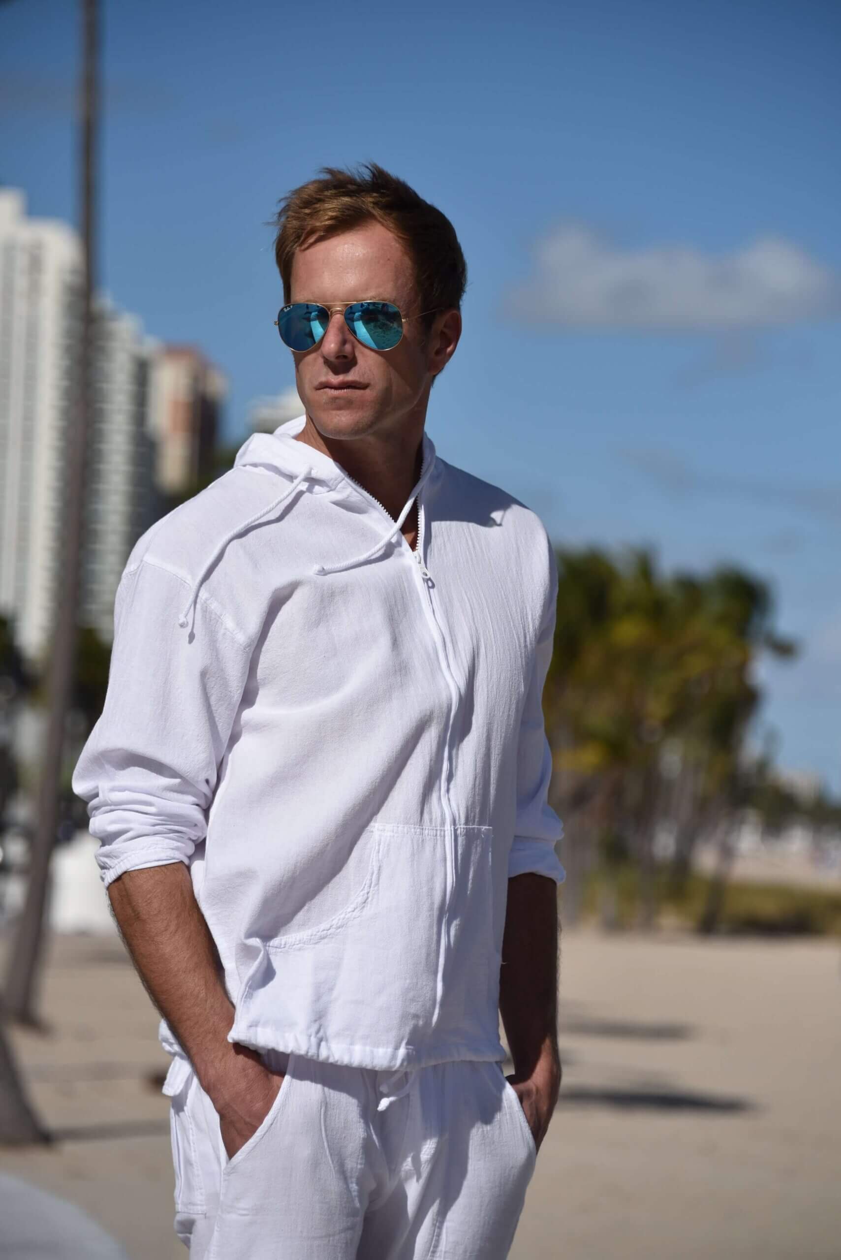 Cotton Natural Men's Cotton Wind Jacket