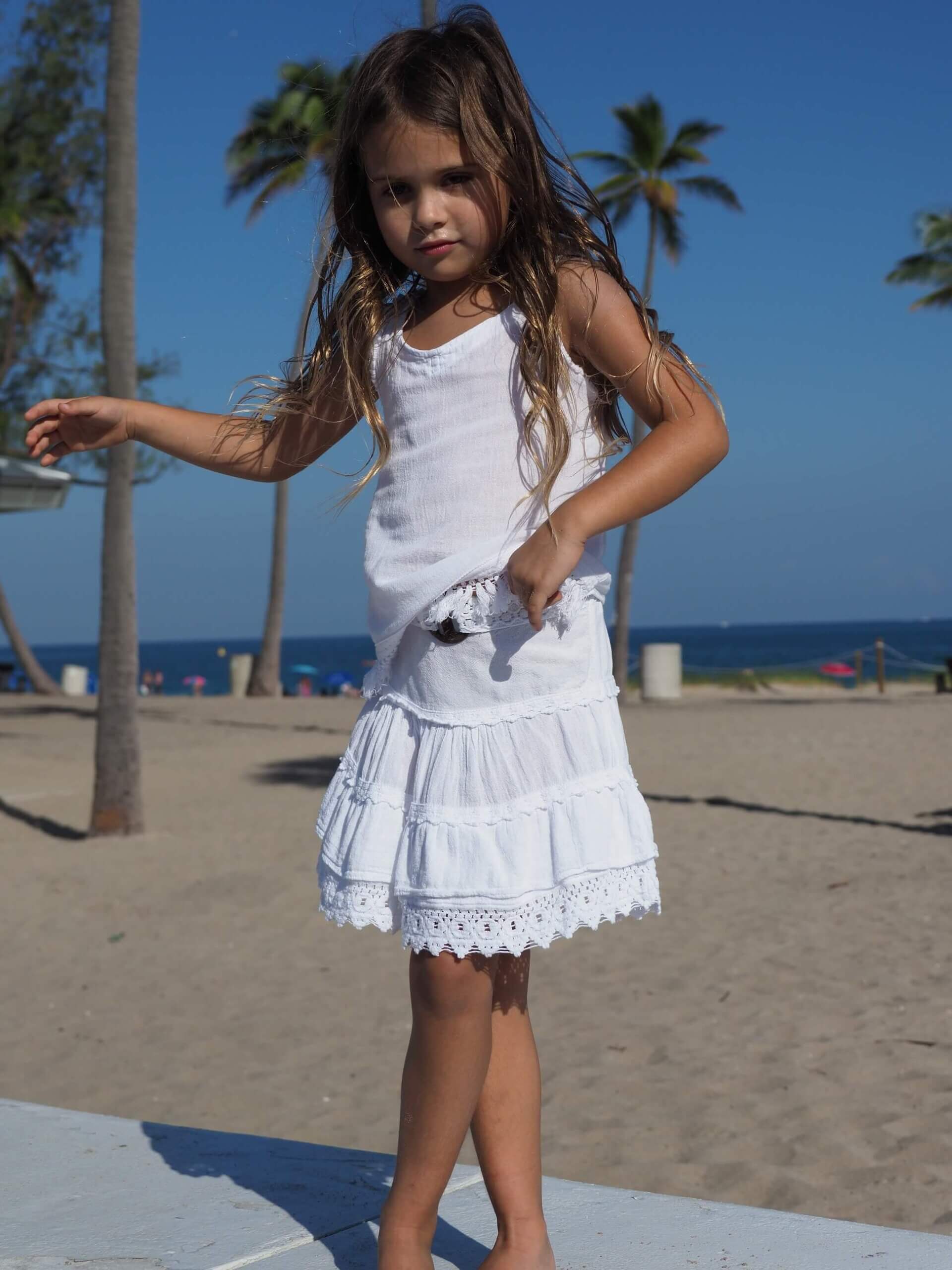 Cotton Natural Girl’s Aruba Skirt