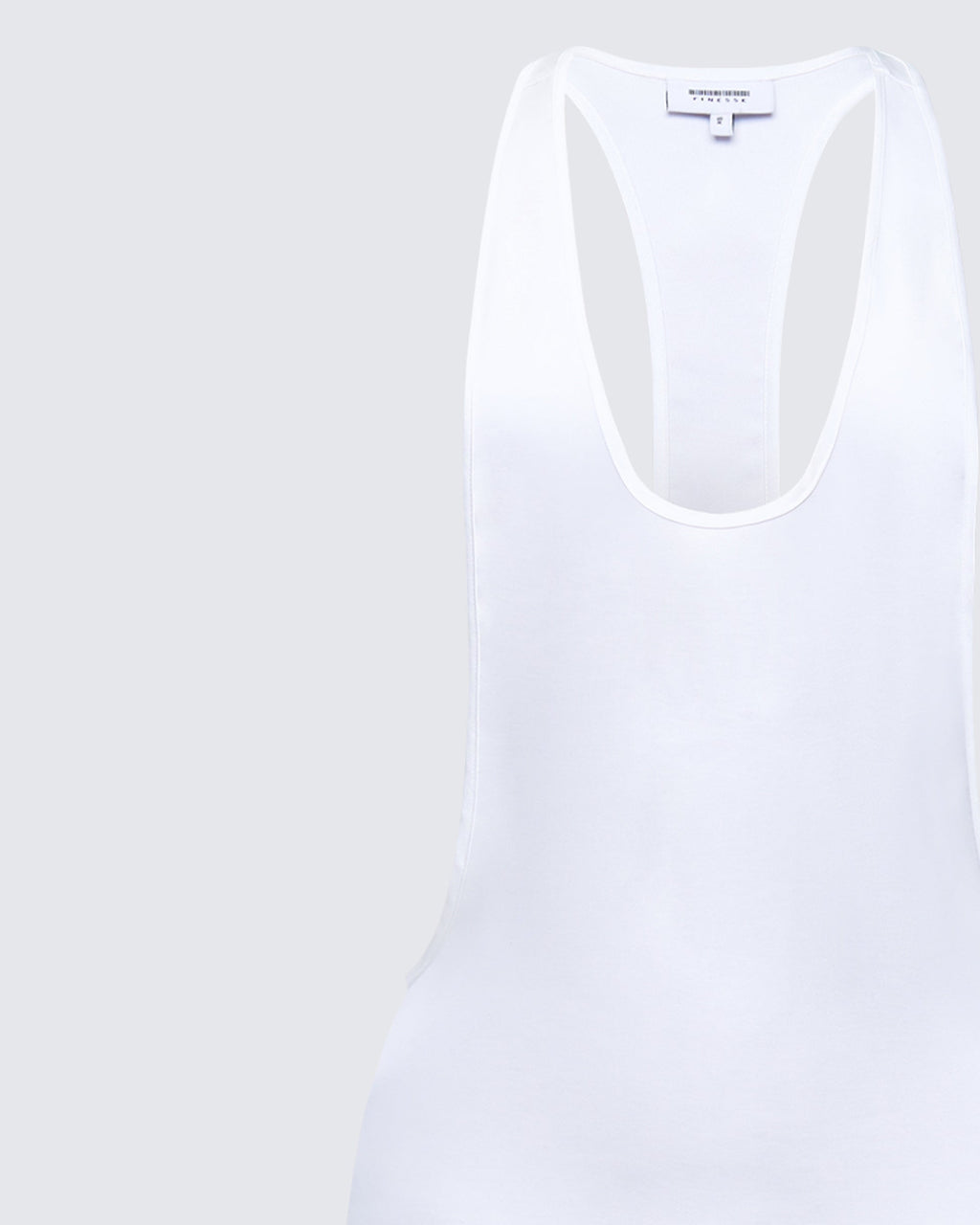 Finesse Dessa White Satin Racer Detail Maxi Dress