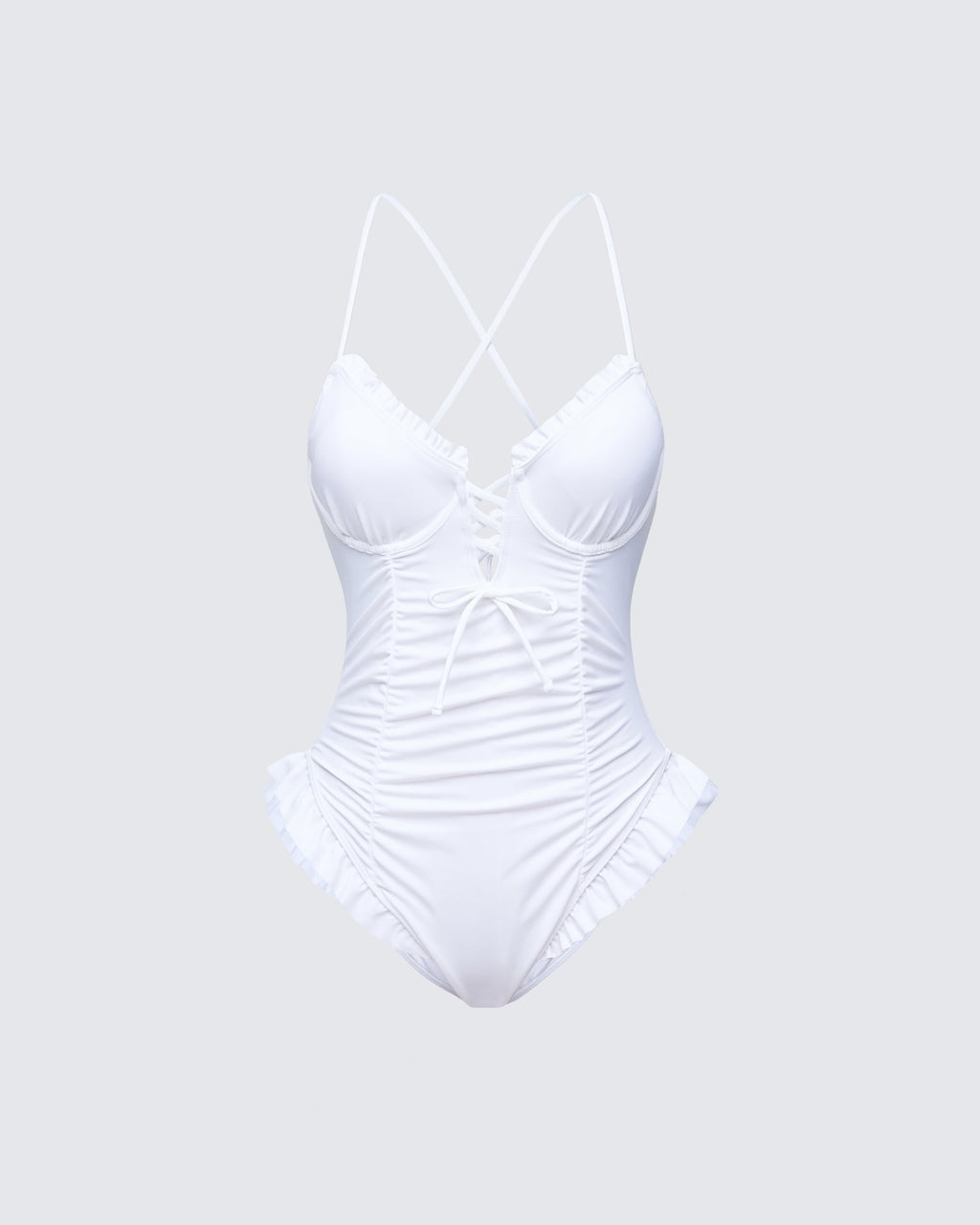 Finesse Dimah Ruched Frill Swimsuit
