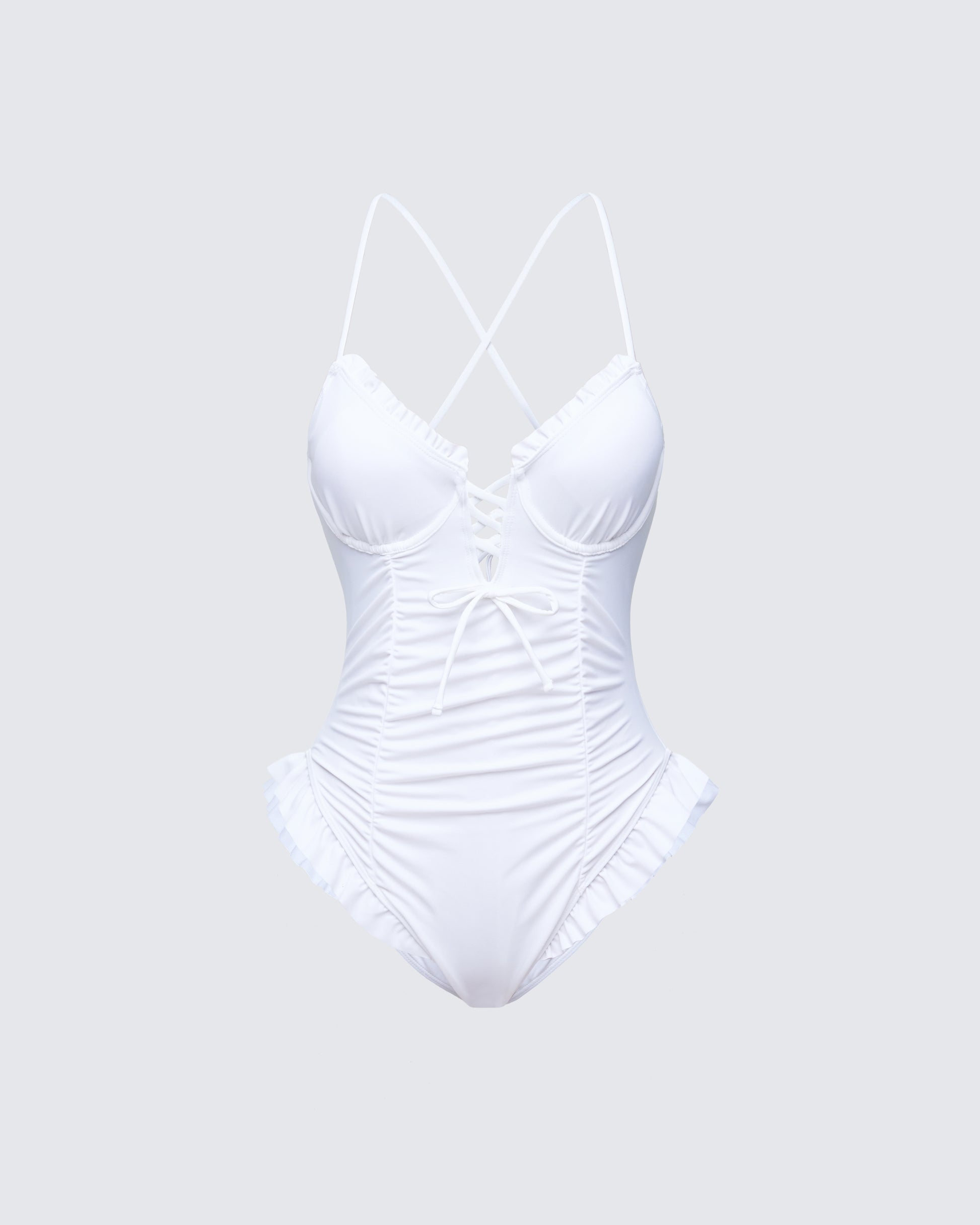 Finesse Dimah Ruched Frill Swimsuit