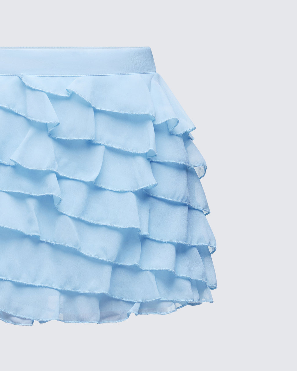 Finesse Dora Blue Petal Tier Mini Skirt