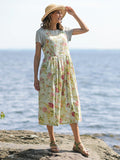 April Cornell Milene Pinafore Dress - Sage