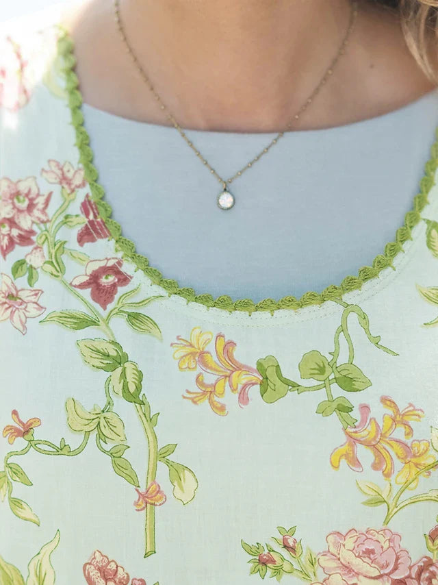 April Cornell Milene Pinafore Dress - Sage