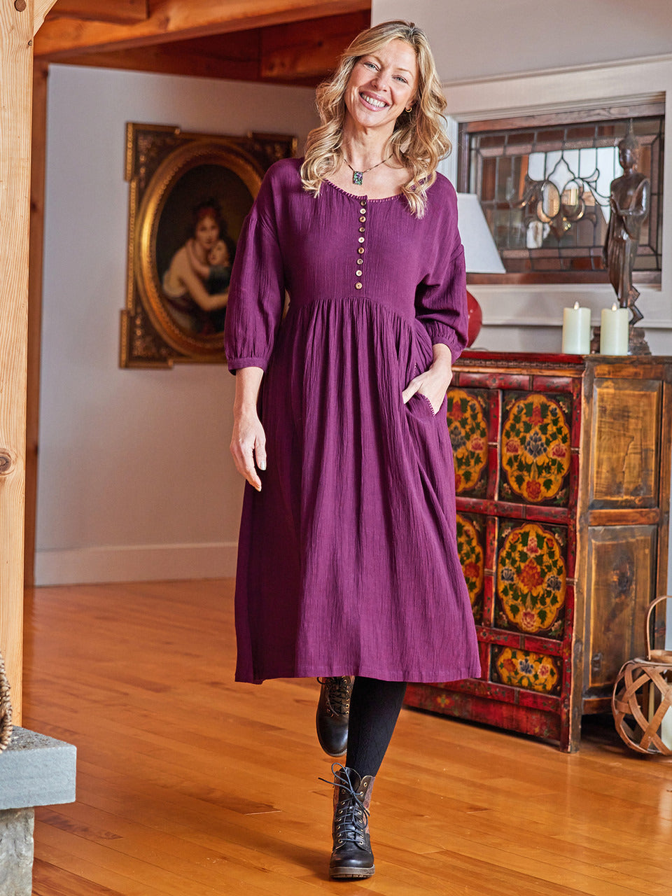 April Cornell Stockholm Dress - Beetroot