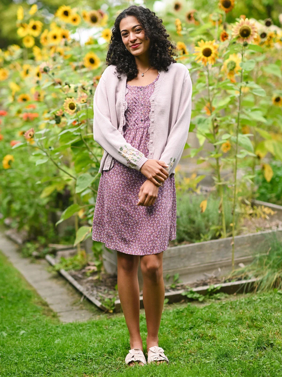 April Cornell Adelina Short Dress - Amethyst