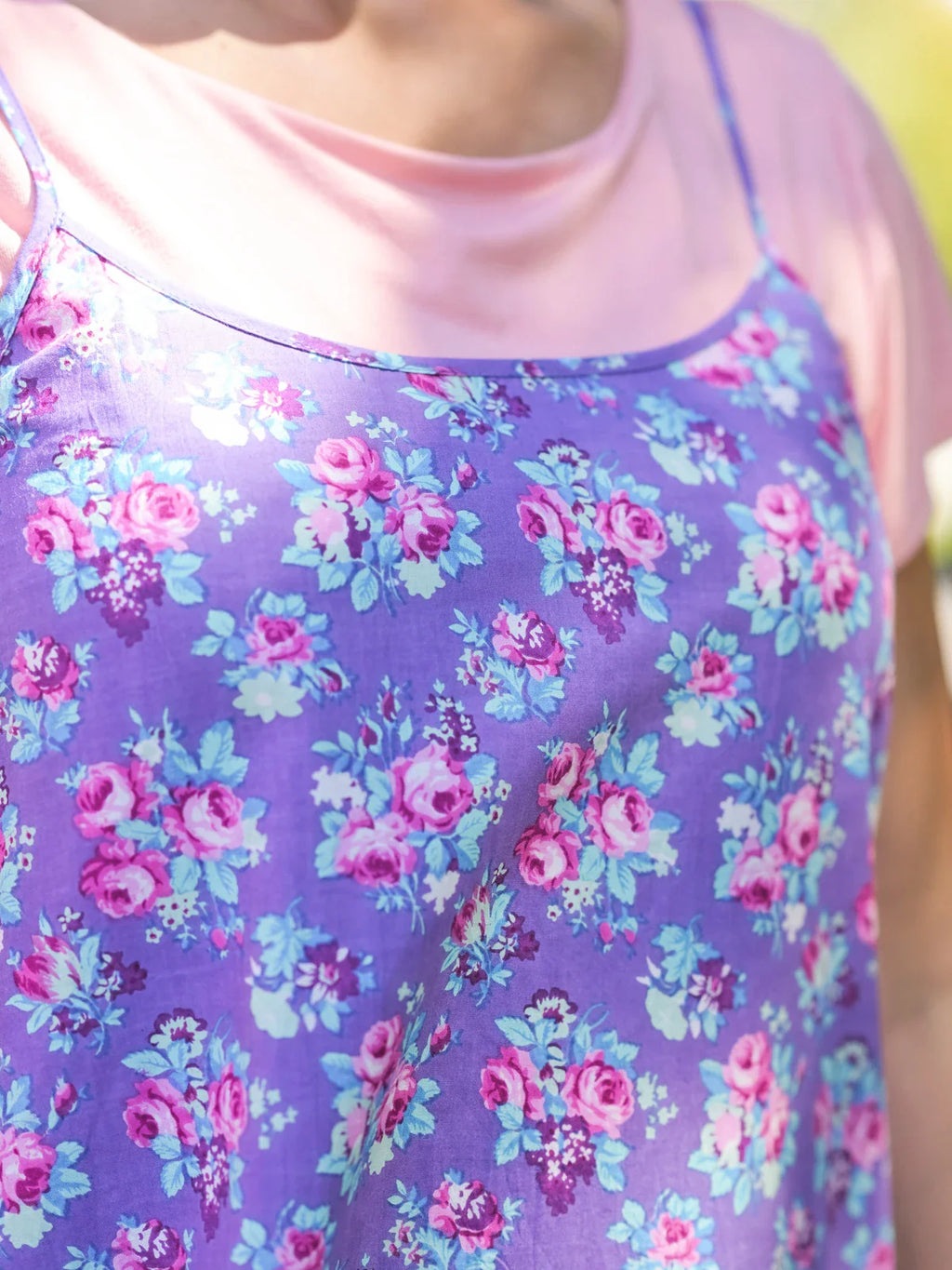 April Cornell Lizzy's Bouquet Short Dress - Dark Periwinkle