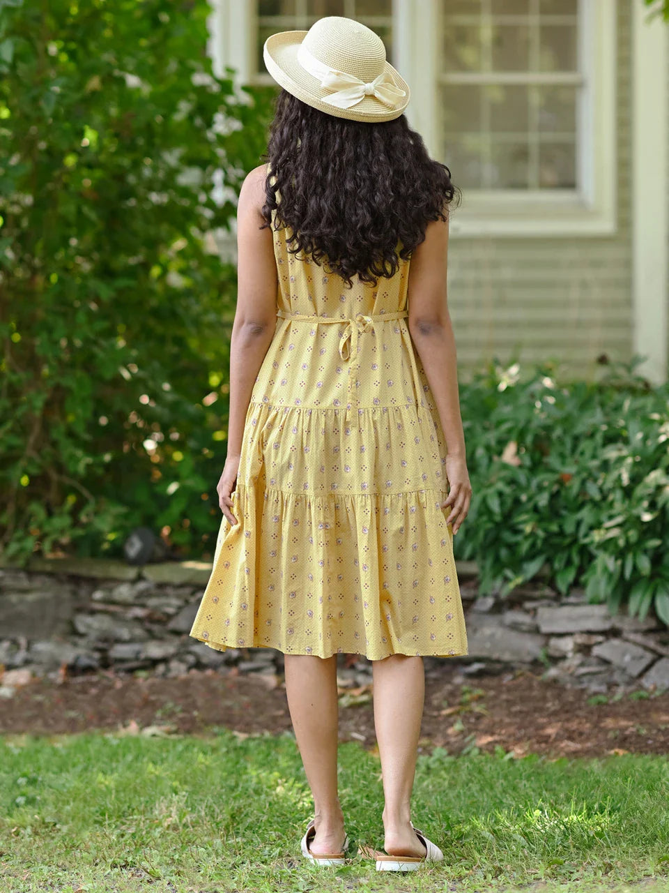 April Cornell Calais Fleur Sundress - Soft Gold