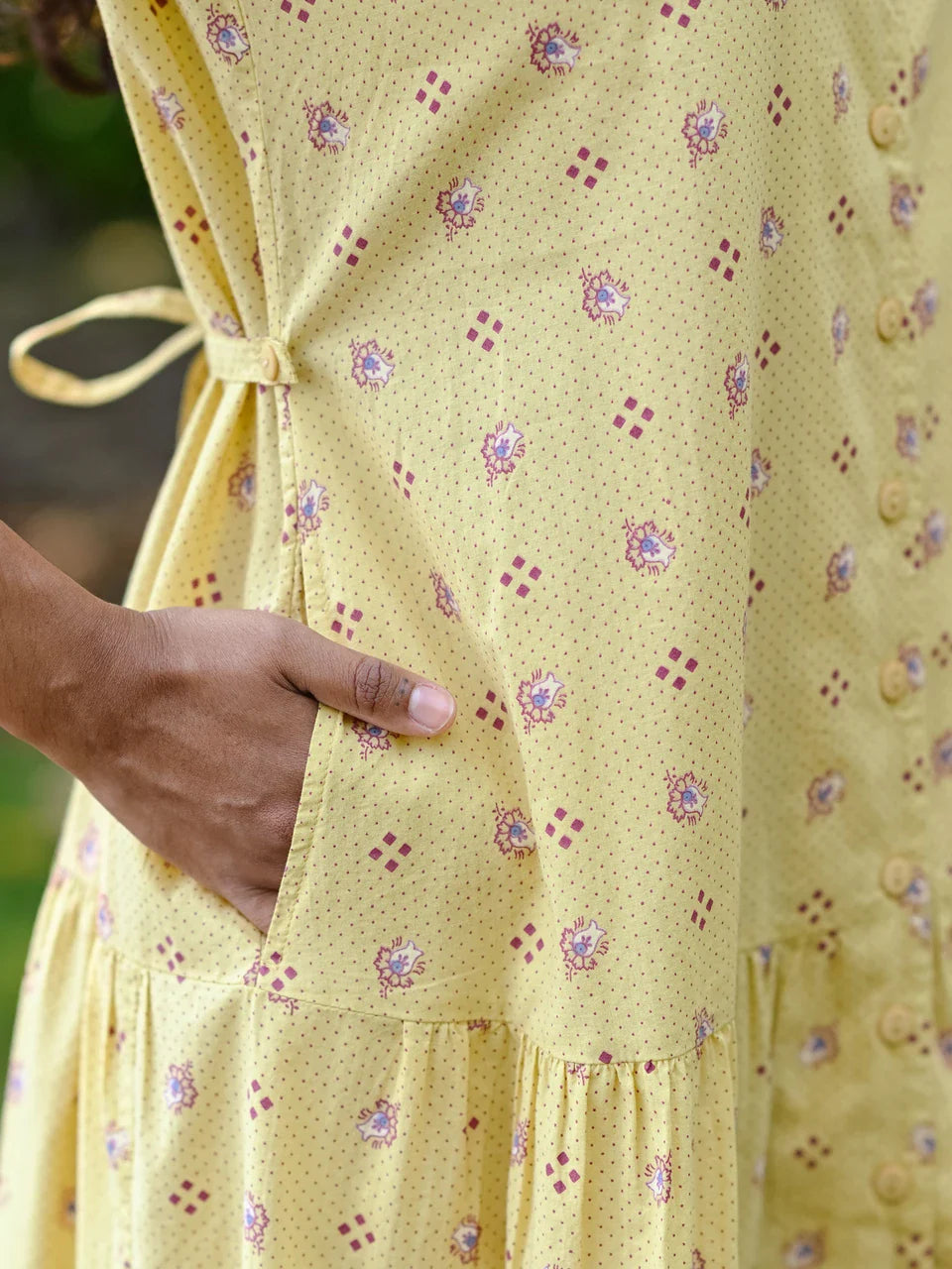 April Cornell Calais Fleur Sundress - Soft Gold