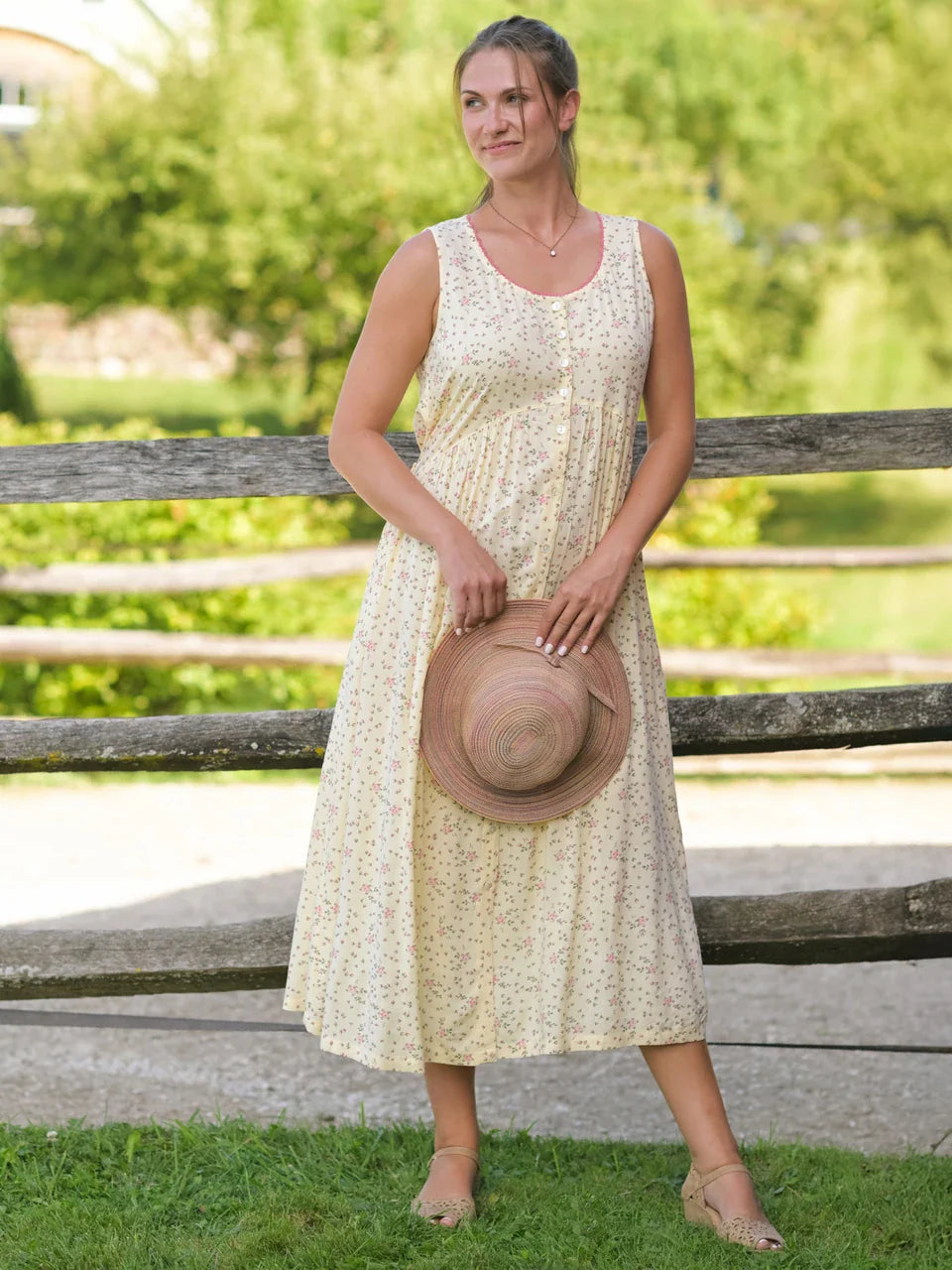 April Cornell Hailey Pinafore Dress - Cream