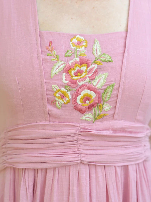 April Cornell Debutante Dress - Dark Rose