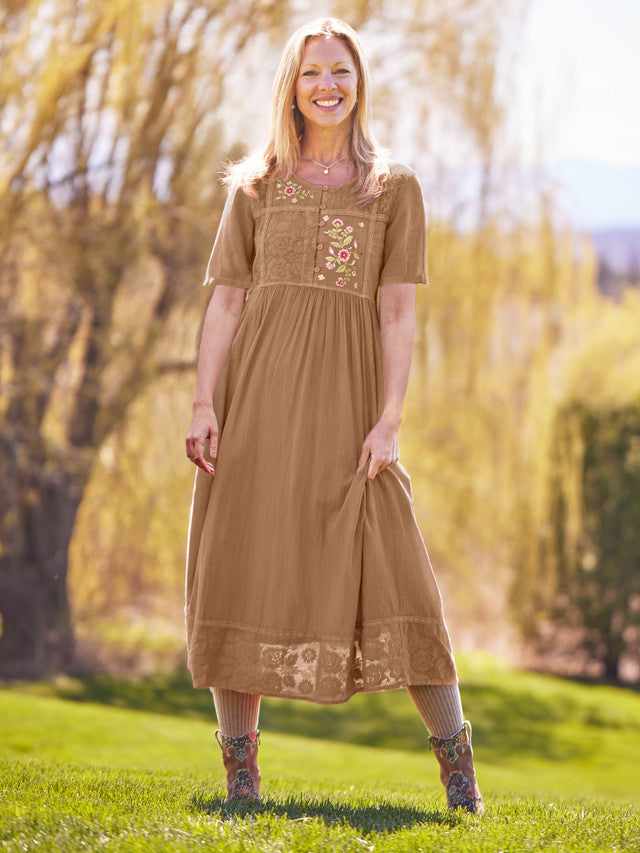 April Cornell Love Note Dress - Mocha