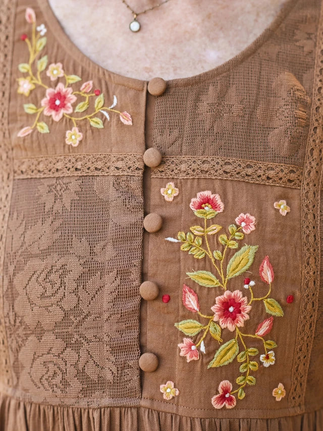 April Cornell Love Note Dress - Mocha