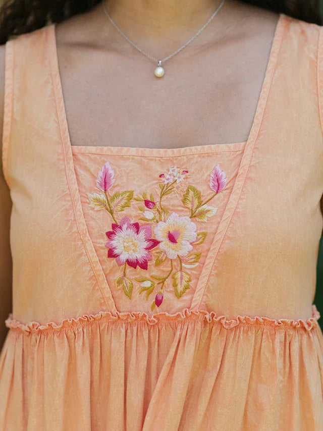 April Cornell Summer Hour Dress - Apricot