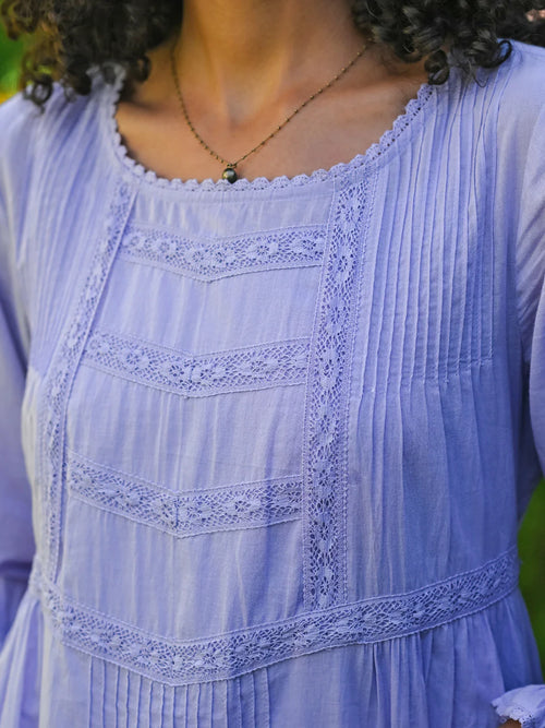 April Cornell Victoriana Dress - Periwinkle