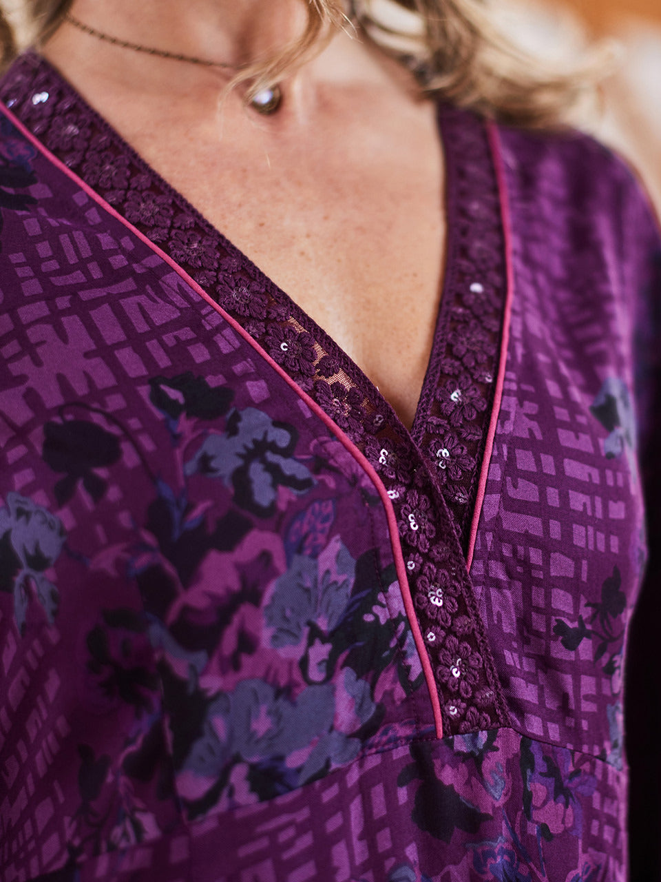 April Cornell Lisbon Rose Dress - Purple