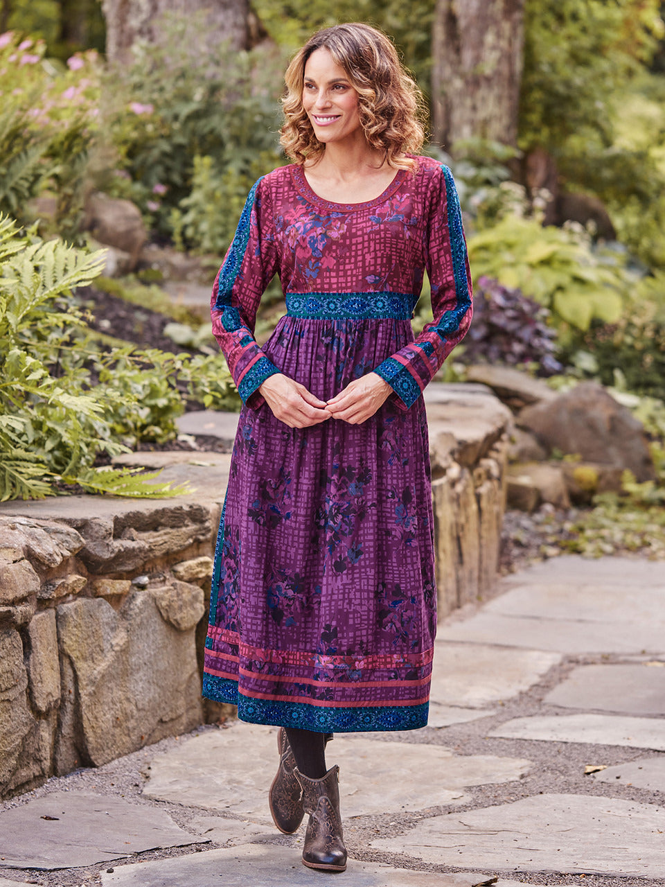 April Cornell Lisbon Rose Patchwork Dress