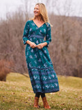 April Cornell Estella Hostess Dress - Dark Teal