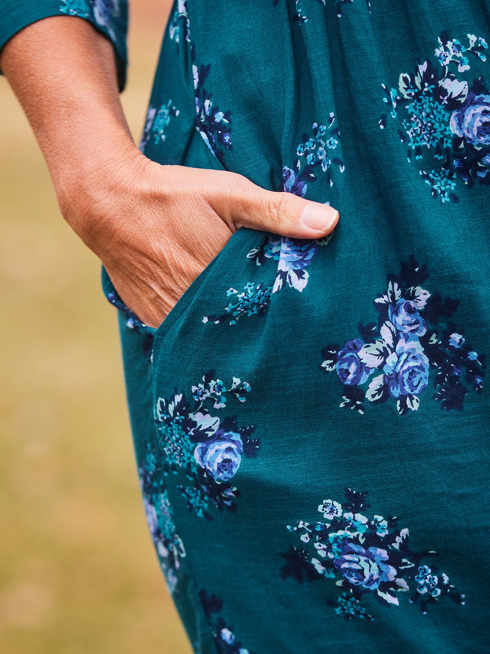 April Cornell Estella Hostess Dress - Dark Teal