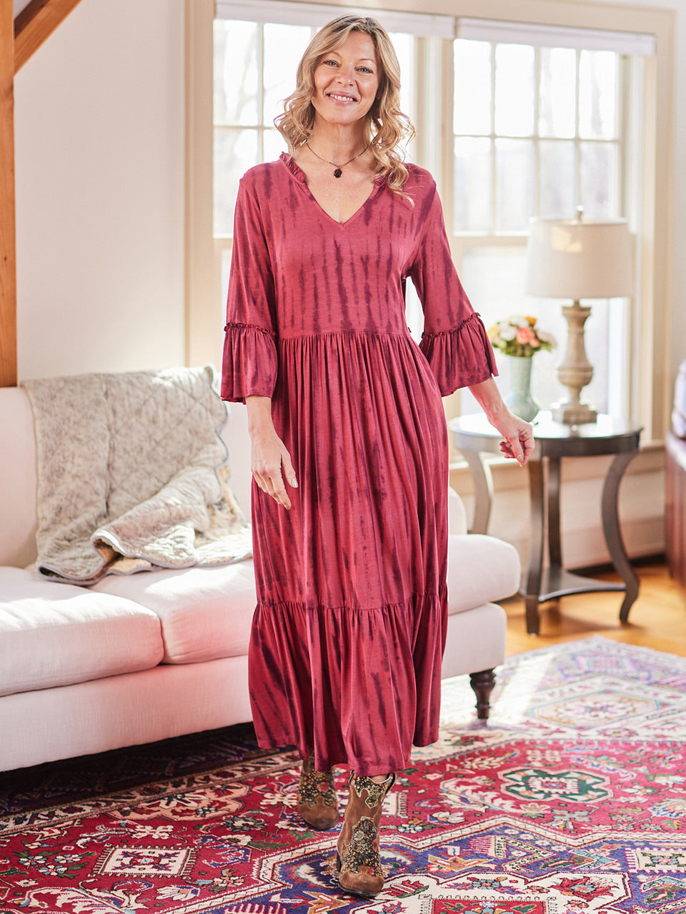 April Cornell Joni Jersey Dress - Fuschia
