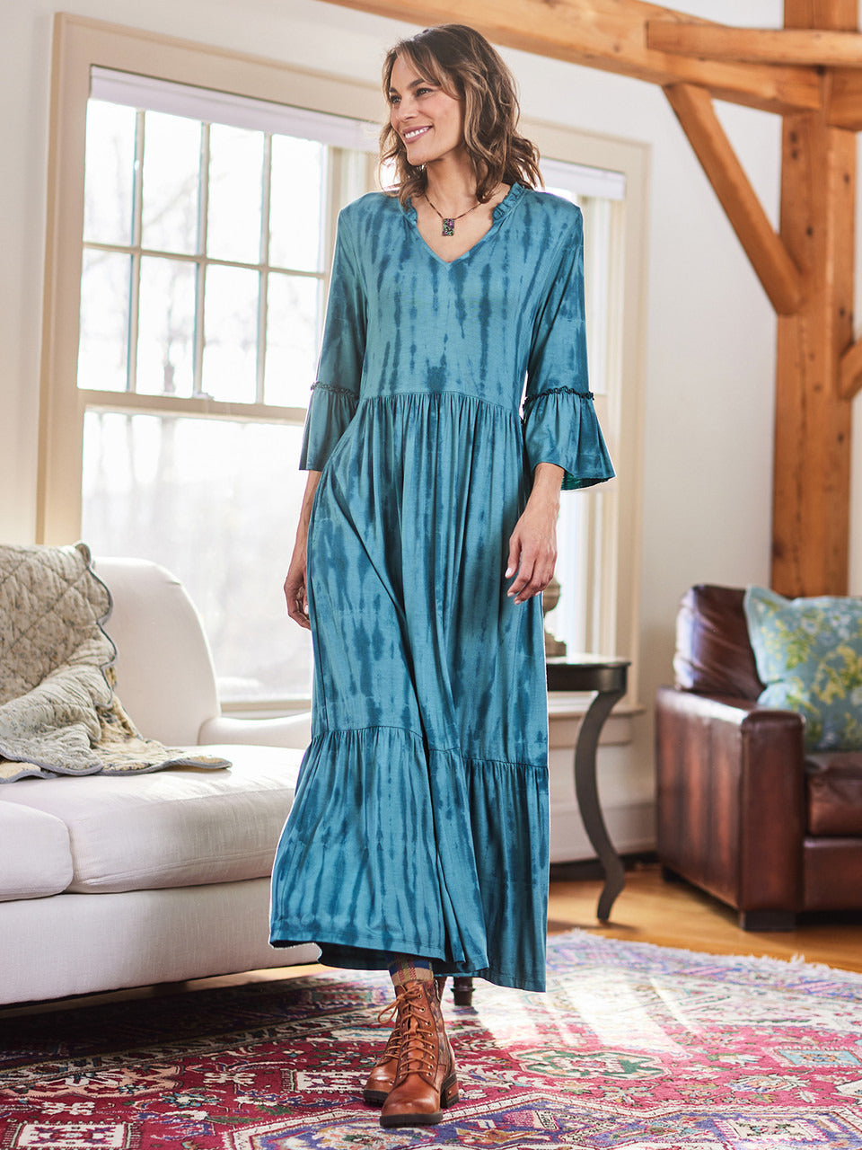 April Cornell Joni Jersey Dress - Teal
